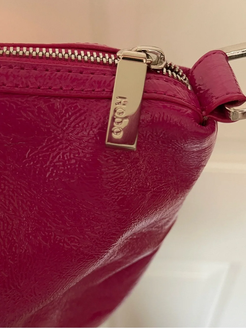 Hobo International Hot Pink Patent Leather Hobo Shoulder Bag